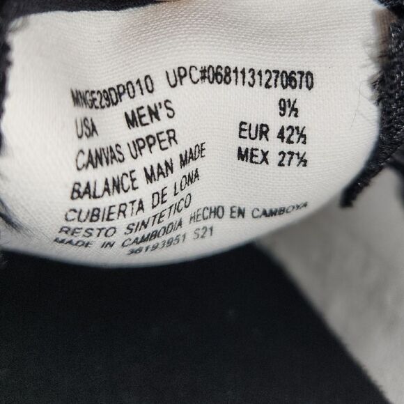 George Black and White Slip-On Sneakers Men 9.5 Loafer Canvas - Picture 8 of 9